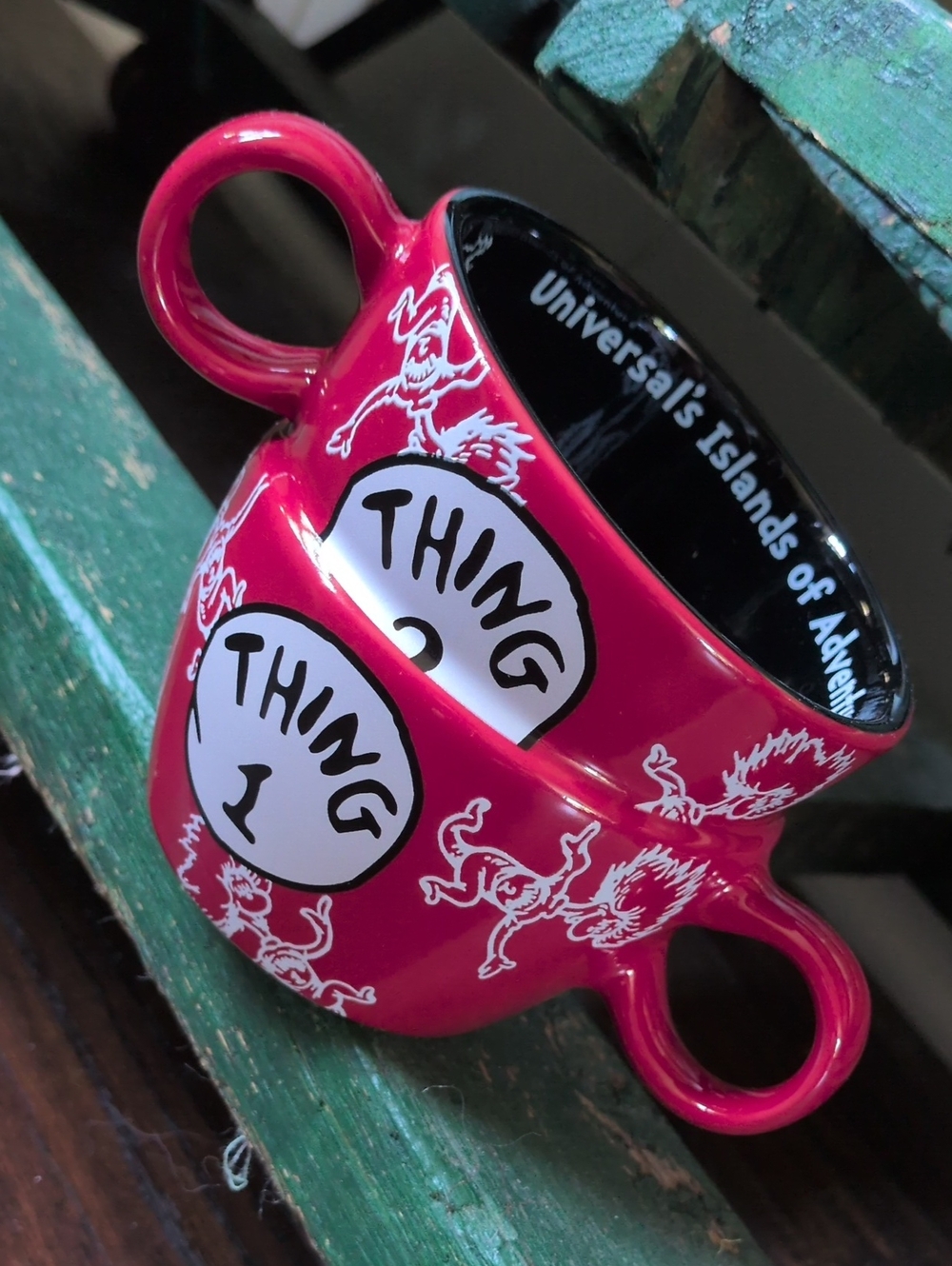 Red Dr. Seuss Thing 1 & Thing 2 Universal's Islands of Adventure Ceramic Mug